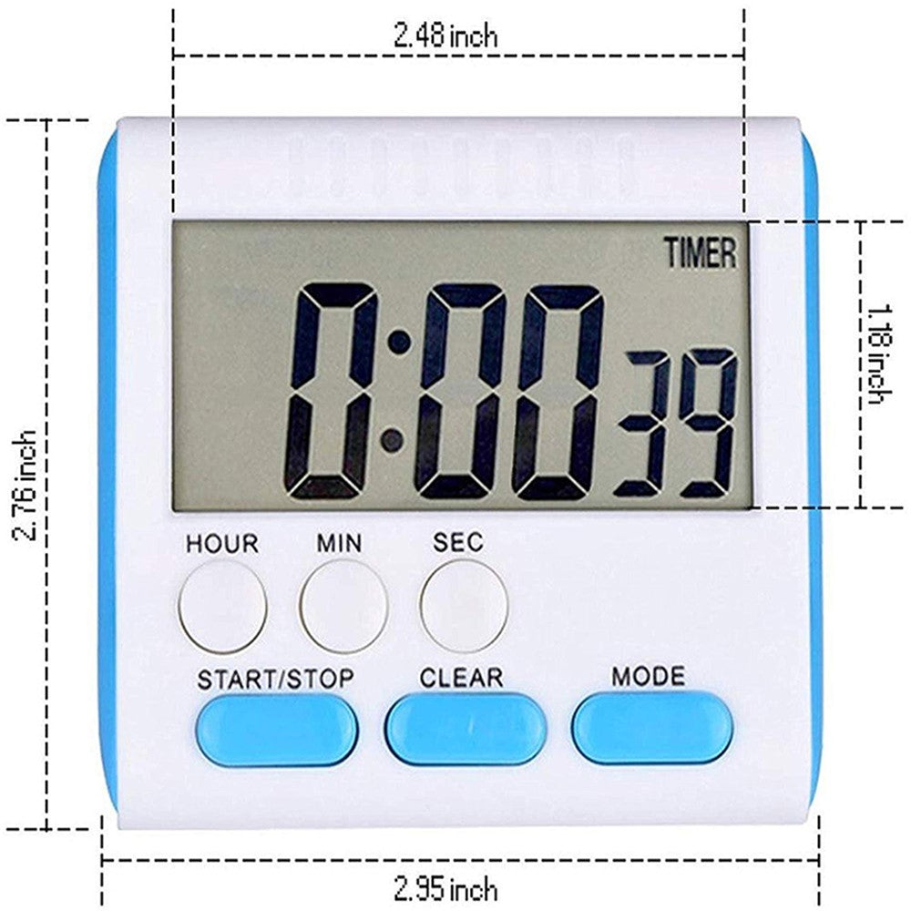 Magnetic Large LCD Digital Kitchen Timer with Loud Alarm Count Up & Down Clock 24 Hours Kitchen Timer