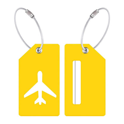 5Pcs Flexible Silicone Luggage Tags Travel ID Card Sleeve Trolley Case Labels