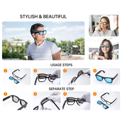 1 Pair Polarized Lenses Replacement For Ray-Ban Meta Wayfarer RW4008 Smart Eyewear Attachment