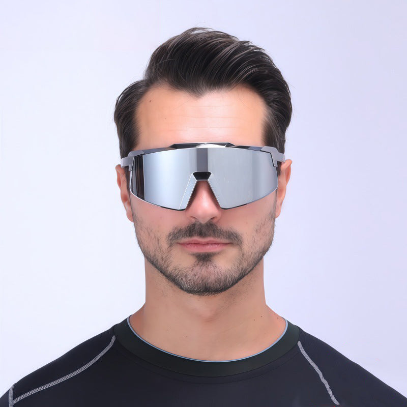 8699 Semi-rimless Frame Sports Sunglasses for Cycling Driving UV400 Protection Windproof Outdoor Eyewear