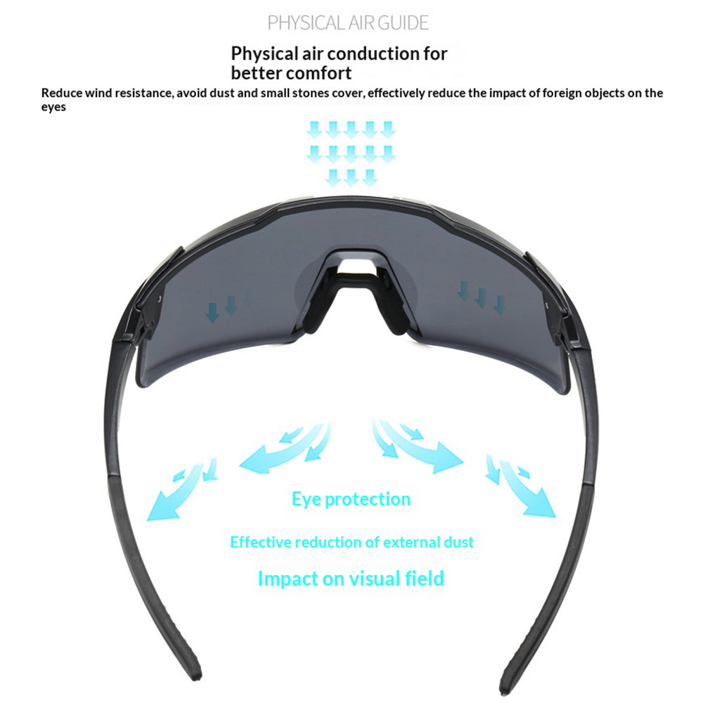 8699 Semi-rimless Frame Sports Sunglasses for Cycling Driving UV400 Protection Windproof Outdoor Eyewear