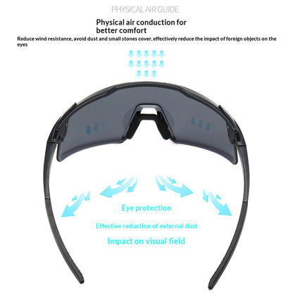 8699 Semi-rimless Frame Sports Sunglasses for Cycling Driving UV400 Protection Windproof Outdoor Eyewear