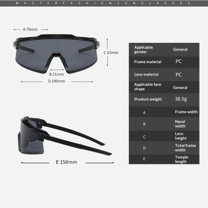 8699 Semi-rimless Frame Sports Sunglasses for Cycling Driving UV400 Protection Windproof Outdoor Eyewear