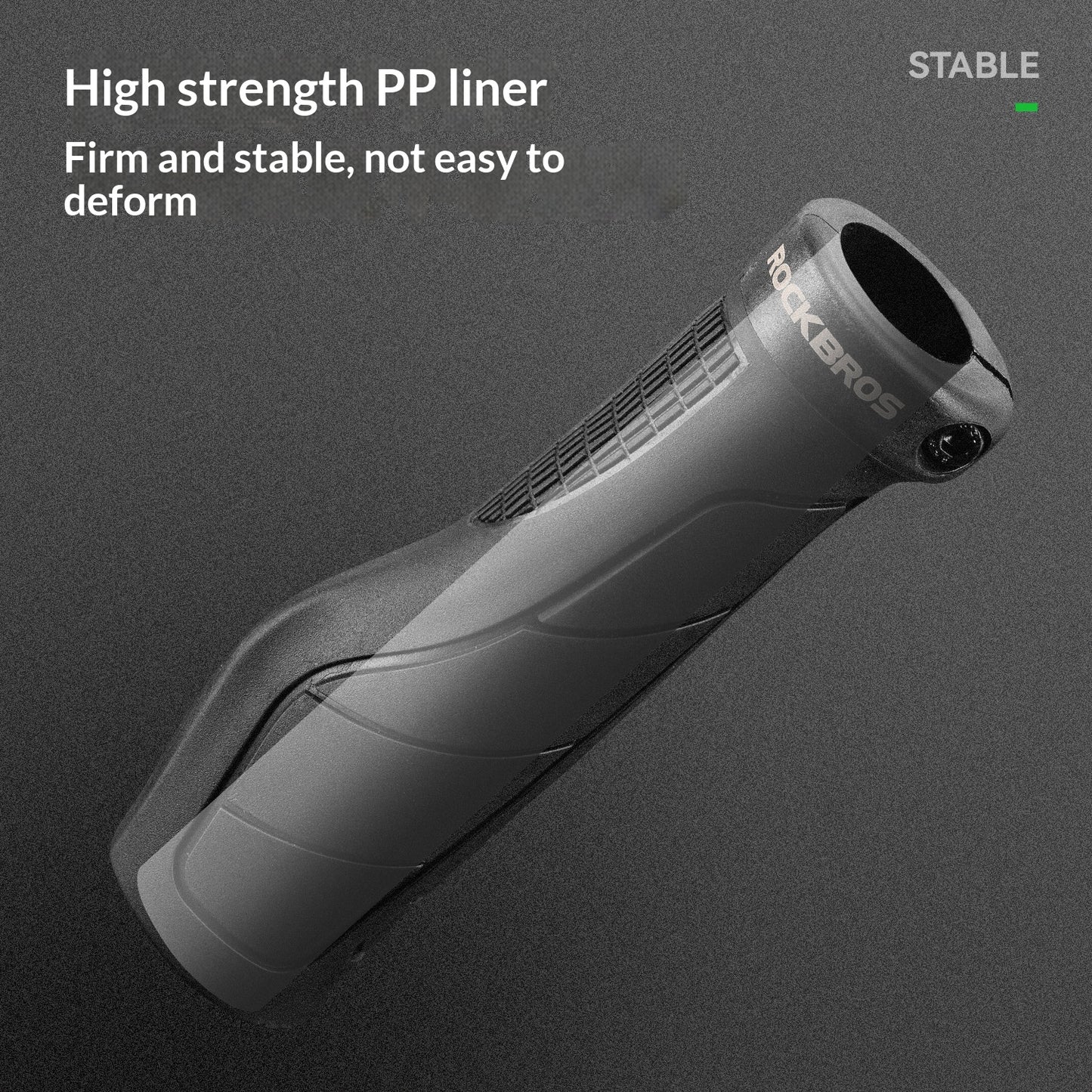 ROCKBROS G326PL Bike Handlebar Grips Shock Absorbing Lock-On Handle Grips for Mountain Road Bicycle