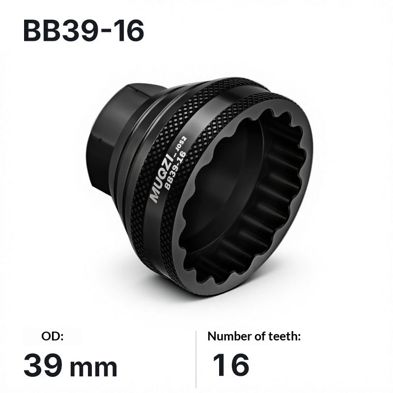 MUQZI Bike Bottom Bracket Removal Tool Aluminum Alloy Hollow Threaded 16-Tooth BB Socket Wrench