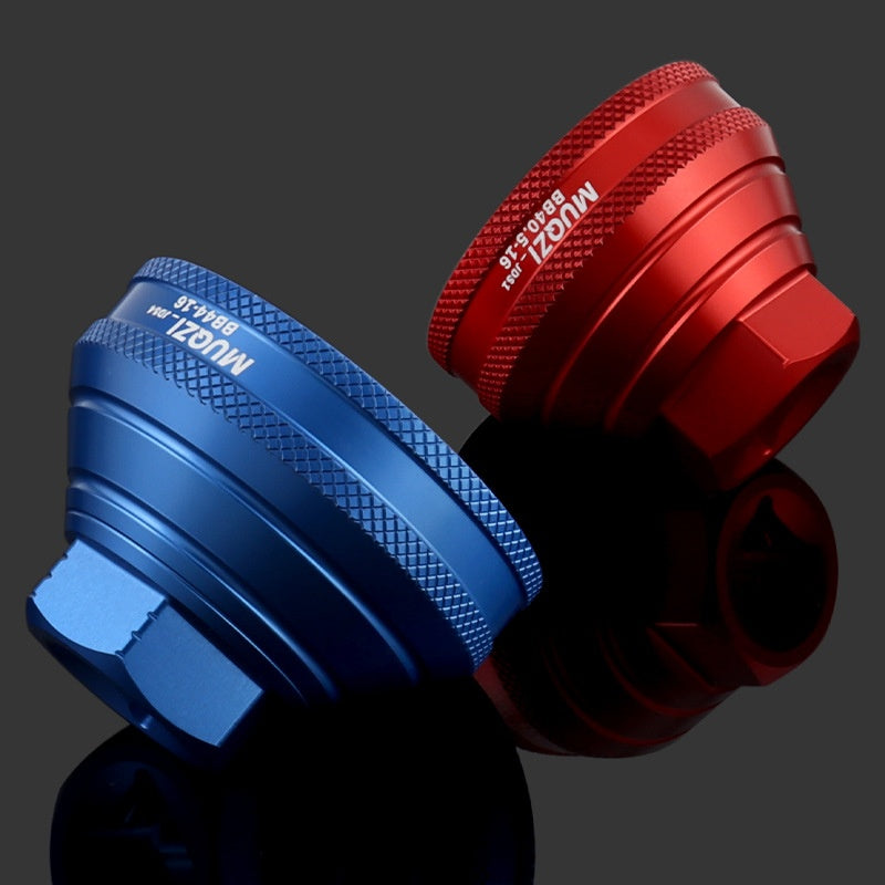 MUQZI Bike Bottom Bracket Removal Tool Aluminum Alloy Hollow Threaded 16-Tooth BB Socket Wrench