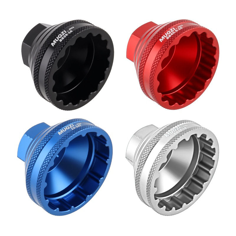 MUQZI Bike Bottom Bracket Removal Tool Aluminum Alloy Hollow Threaded 16-Tooth BB Socket Wrench