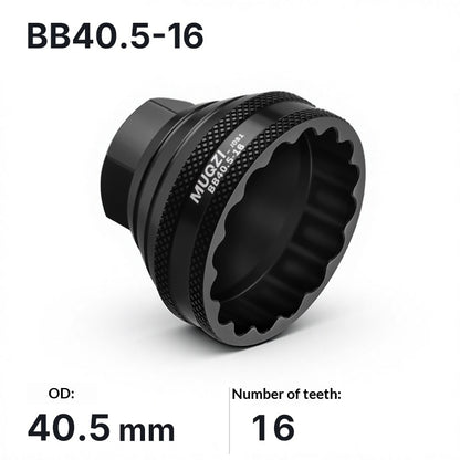 MUQZI Bike Bottom Bracket Removal Tool Aluminum Alloy Hollow Threaded 16-Tooth BB Socket Wrench