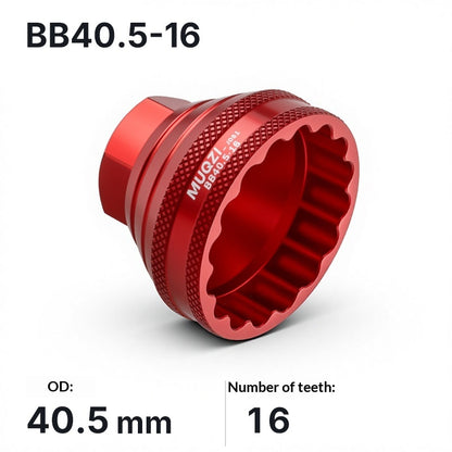 MUQZI Bike Bottom Bracket Removal Tool Aluminum Alloy Hollow Threaded 16-Tooth BB Socket Wrench