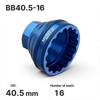 MUQZI Bike Bottom Bracket Removal Tool Aluminum Alloy Hollow Threaded 16-Tooth BB Socket Wrench