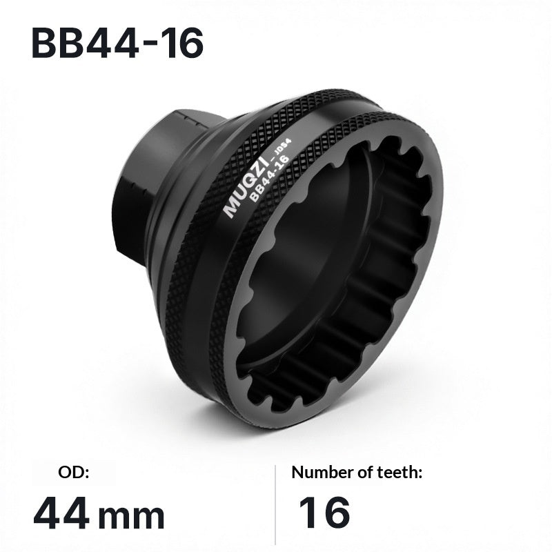 MUQZI Bike Bottom Bracket Removal Tool Aluminum Alloy Hollow Threaded 16-Tooth BB Socket Wrench