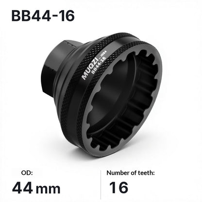 MUQZI Bike Bottom Bracket Removal Tool Aluminum Alloy Hollow Threaded 16-Tooth BB Socket Wrench