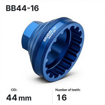 MUQZI Bike Bottom Bracket Removal Tool Aluminum Alloy Hollow Threaded 16-Tooth BB Socket Wrench