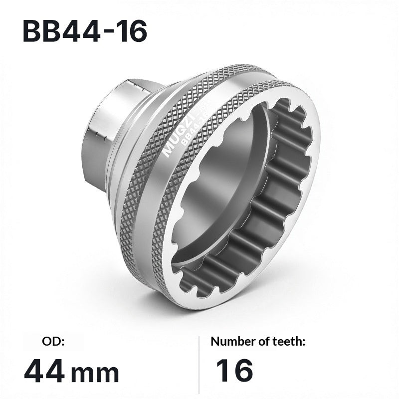 MUQZI Bike Bottom Bracket Removal Tool Aluminum Alloy Hollow Threaded 16-Tooth BB Socket Wrench