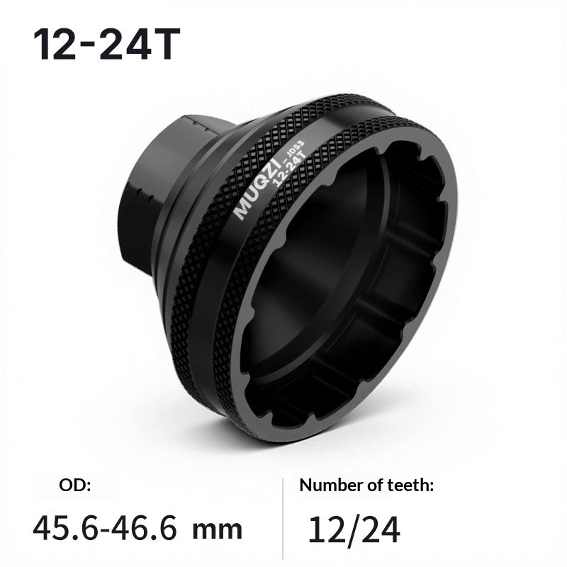 MUQZI Bike Bottom Bracket Removal Tool Aluminum Alloy Hollow Threaded 16-Tooth BB Socket Wrench