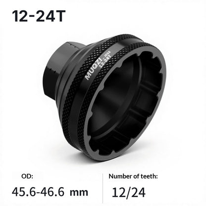 MUQZI Bike Bottom Bracket Removal Tool Aluminum Alloy Hollow Threaded 16-Tooth BB Socket Wrench