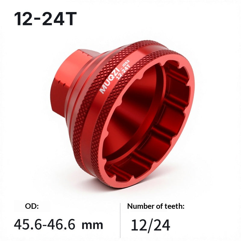 MUQZI Bike Bottom Bracket Removal Tool Aluminum Alloy Hollow Threaded 16-Tooth BB Socket Wrench