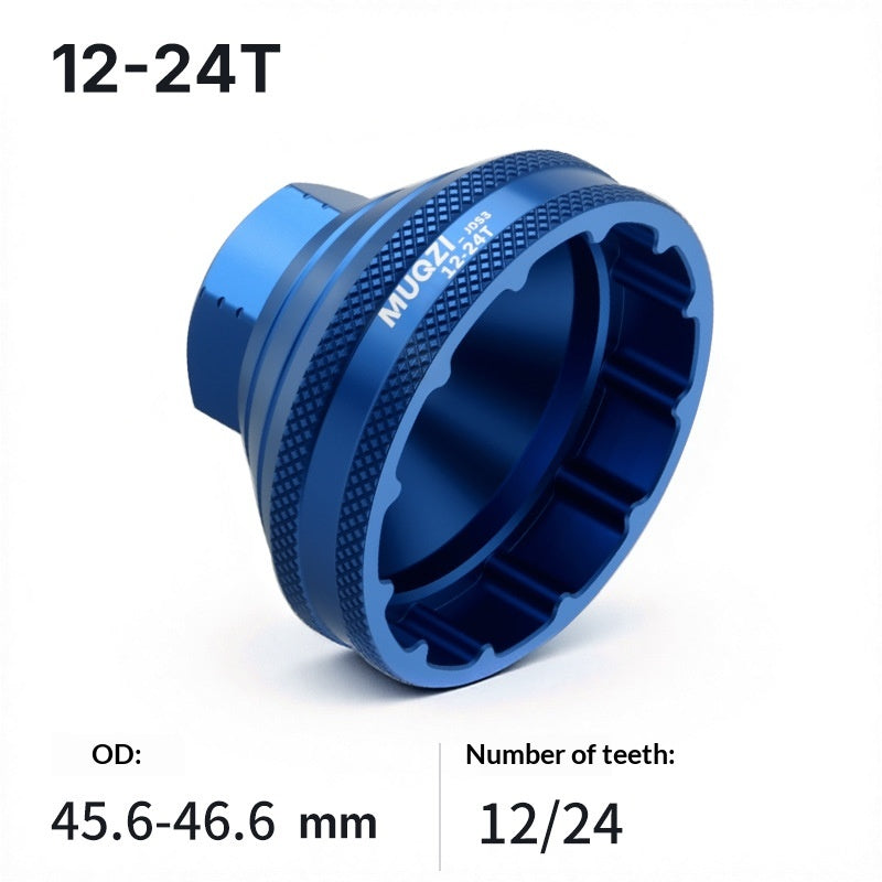 MUQZI Bike Bottom Bracket Removal Tool Aluminum Alloy Hollow Threaded 16-Tooth BB Socket Wrench