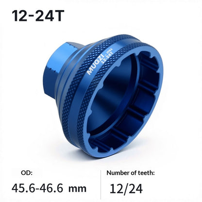 MUQZI Bike Bottom Bracket Removal Tool Aluminum Alloy Hollow Threaded 16-Tooth BB Socket Wrench