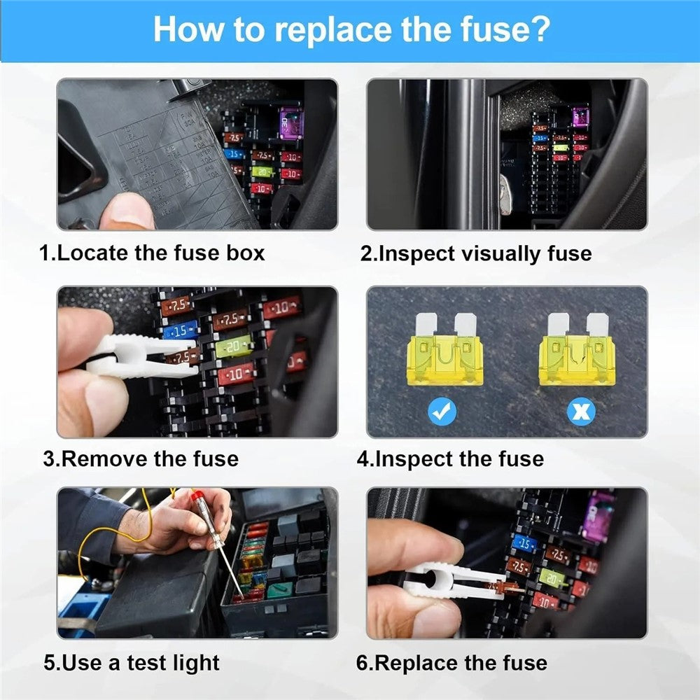 300Pcs Car Truck Fuse Assortment Kit (90 Standard+160 Mini+50 Micro Fuses)