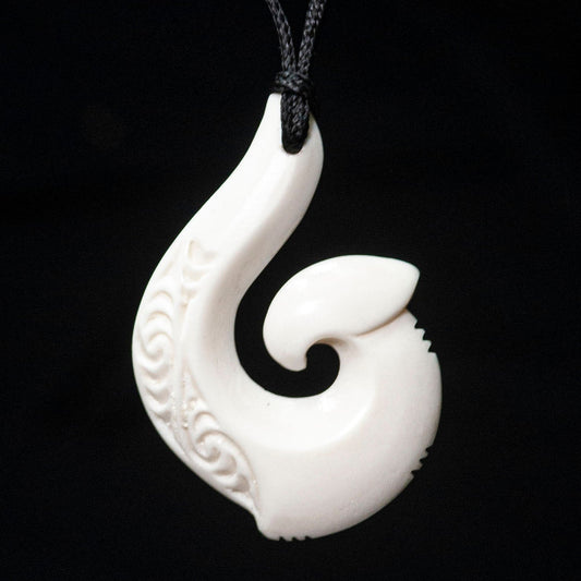 Bone Pendant, Large Matau-Hook
