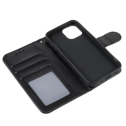 Imprinting Mandala Flower PU Leather Phone Stand Cover Wallet Case with Strap for iPhone 14 / 13