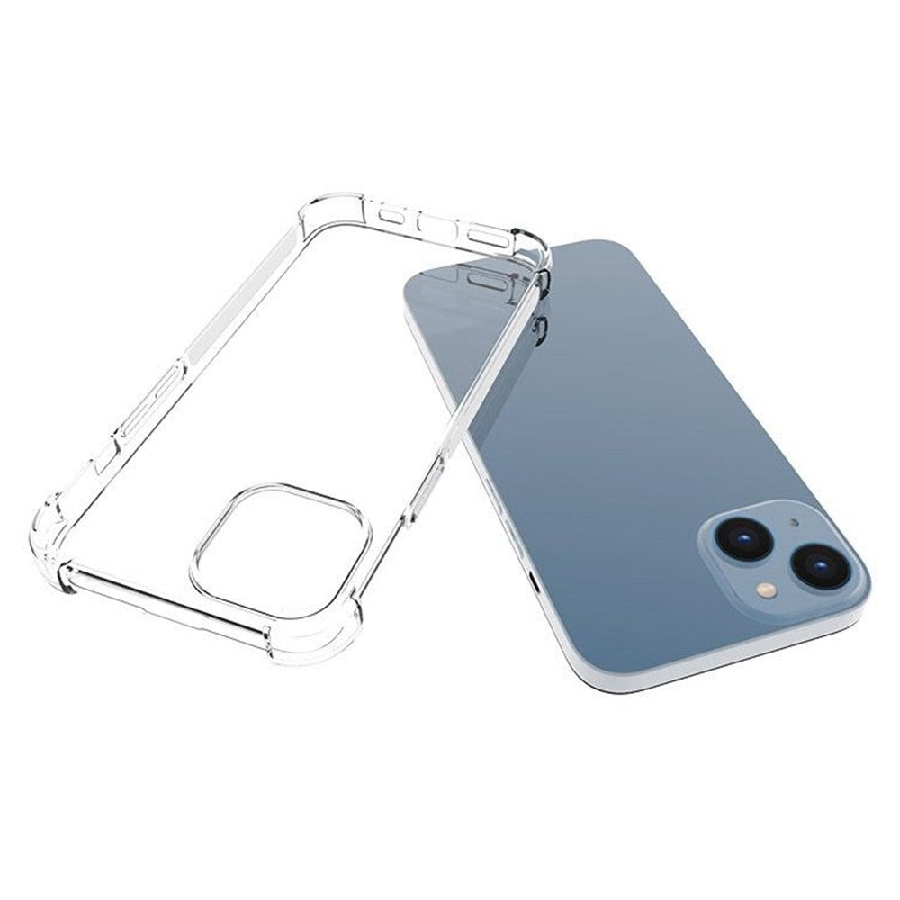 For iPhone 14 6.1 inch Thickened Four Corners Anti-drop TPU Cover Non-slip Phone Case