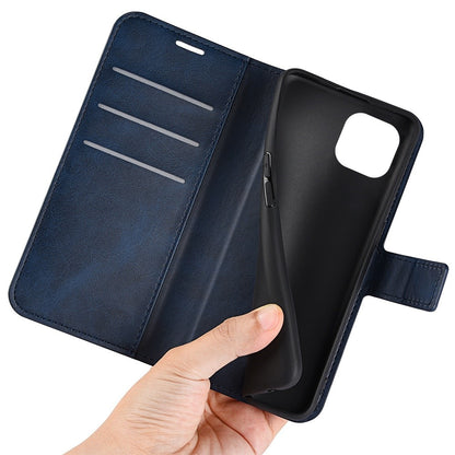 For iPhone 14 Plus 6.7 inch Textured PU Leather Side Magnetic Closure Phone Case Wallet Stand Shell