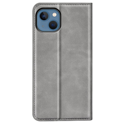 For iPhone 14 Plus 6.7 inch Skin Touch Feeling Folio Flip Leather Case Mobile Phone Stand Wallet Protective Cover