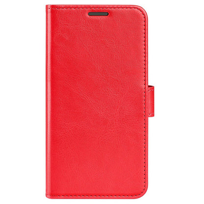 For iPhone 14 Plus 6.7 inch Crazy Horse Texture Flip Folio Phone Case PU Leather + TPU Wallet Stand Magnetic Cover