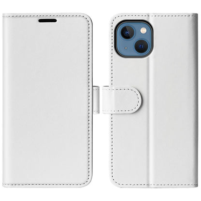 For iPhone 14 Plus 6.7 inch Crazy Horse Texture Flip Folio Phone Case PU Leather + TPU Wallet Stand Magnetic Cover