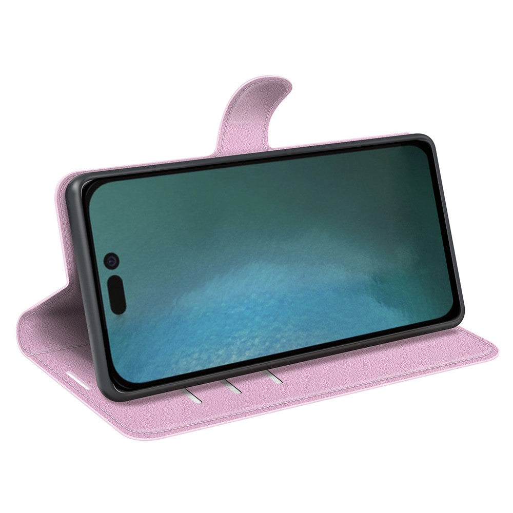For iPhone 14 Plus 6.7 inch Litchi Texture PU Leather Collision Resistant Stand Flip Cover Full Protective Wallet Phone Case