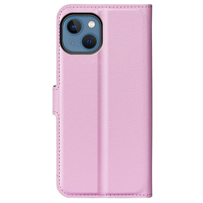 For iPhone 14 Plus 6.7 inch Litchi Texture PU Leather Collision Resistant Stand Flip Cover Full Protective Wallet Phone Case