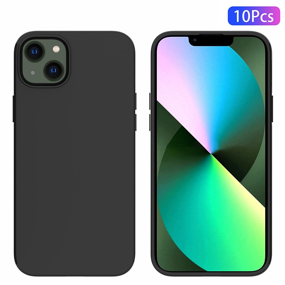 For iPhone 14 Plus 6.7 inch 10Pcs / Pack Dual-sided Matte Finish Soft TPU Phone Protective Case Drop-proof Cover