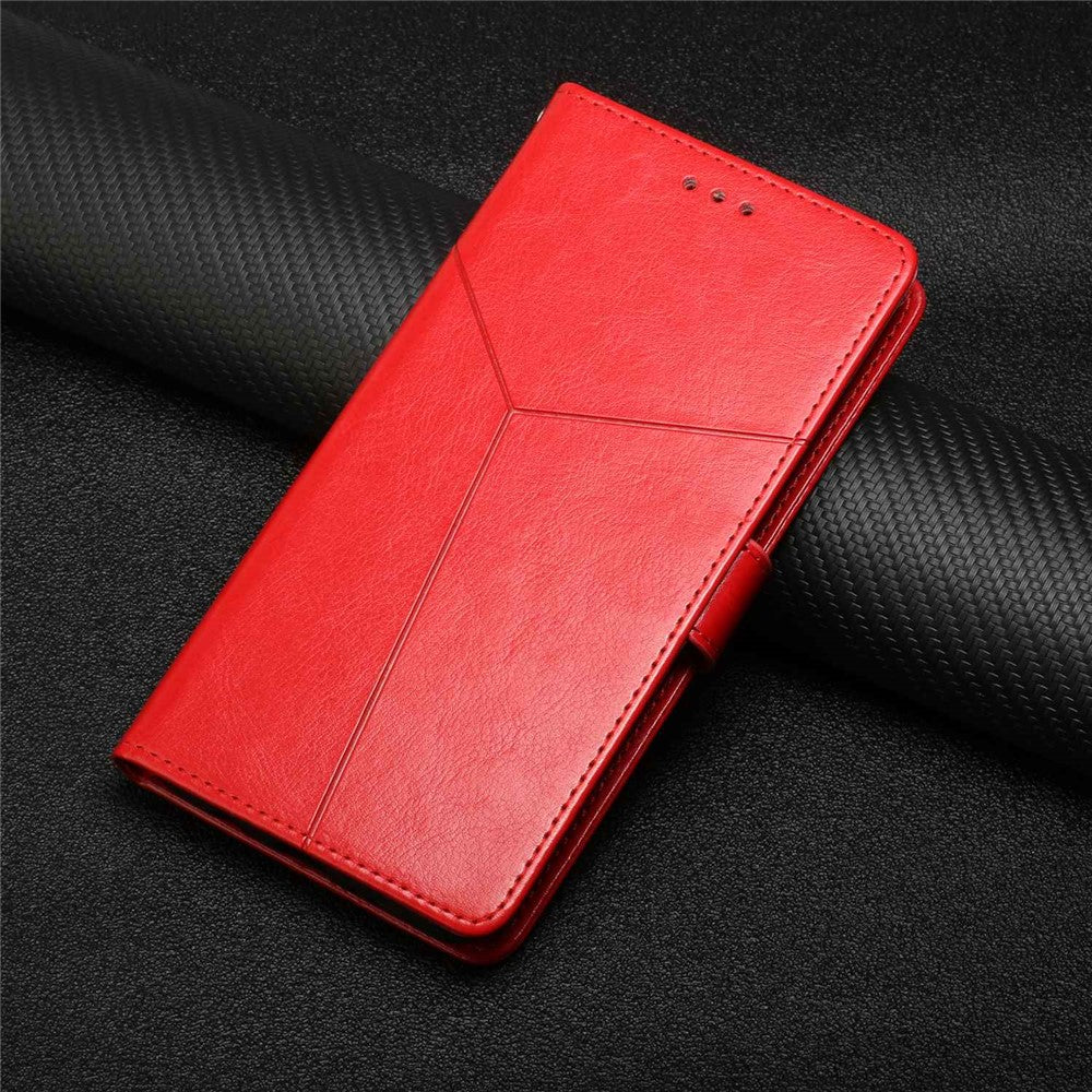 For iPhone 14 Pro Max 6.7 inch Cell Phone Cover Fully Wrapped PU Leather Y-Shaped Lines Imprinting Wallet Stand Phone Case