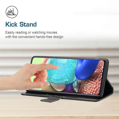 For iPhone 14 Plus 6.7 inch Cell Phone Cover PU Leather Y-Shaped Lines Imprinting Full Protection Wallet Stand Phone Case