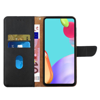 For iPhone 14 Plus 6.7 inch Wallet Stand Nappa Texture Genuine Leather Cover All-round Protection Phone Case