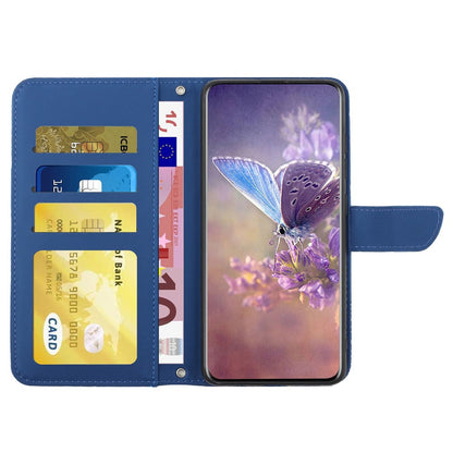 For iPhone 14 Plus 6.7 inch Imprinting Butterfly Flowers PU Leather Case with Shoulder Strap, Wallet Stand Phone Shell