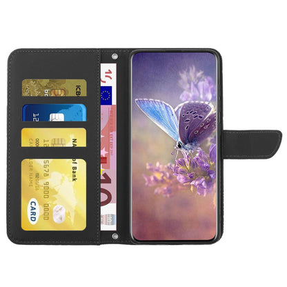 For iPhone 14 Pro Max 6.7 inch Imprinting Butterfly Flowers PU Leather Wallet Stand Phone Case Magnetic Closure Cover with Shoulder Strap