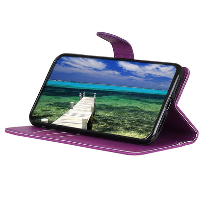 For iPhone 14 Pro Max 6.7 inch Litchi Texture Anti-fall Protection PU Leather Cover Stand Magnetic Wallet Cell Phone Case
