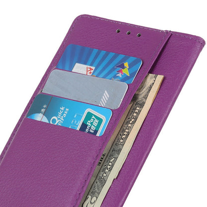 For iPhone 14 Pro Max 6.7 inch Litchi Texture Anti-fall Protection PU Leather Cover Stand Magnetic Wallet Cell Phone Case