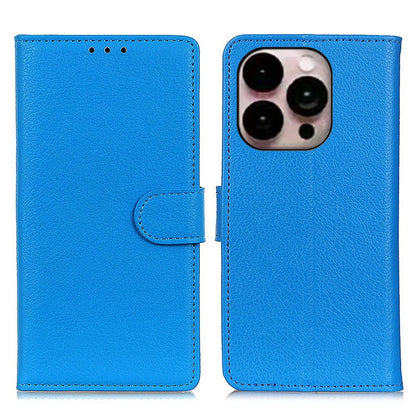 For iPhone 14 Pro Max 6.7 inch Litchi Texture Anti-fall Protection PU Leather Cover Stand Magnetic Wallet Cell Phone Case
