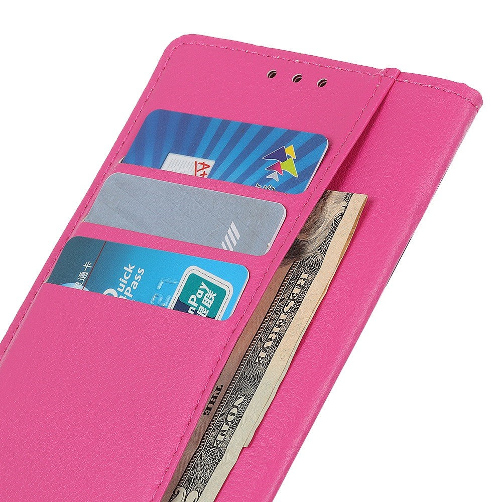 For iPhone 14 Plus 6.7 inch Litchi Texture Anti-fall Protection PU Leather Cover Stand Magnetic Wallet Cell Phone Case