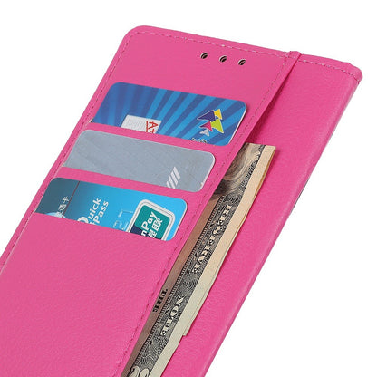 For iPhone 14 Plus 6.7 inch Litchi Texture Anti-fall Protection PU Leather Cover Stand Magnetic Wallet Cell Phone Case