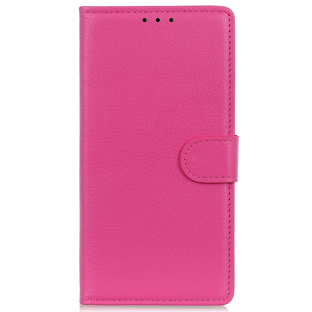 For iPhone 14 Plus 6.7 inch Litchi Texture Anti-fall Protection PU Leather Cover Stand Magnetic Wallet Cell Phone Case