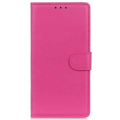 For iPhone 14 Plus 6.7 inch Litchi Texture Anti-fall Protection PU Leather Cover Stand Magnetic Wallet Cell Phone Case