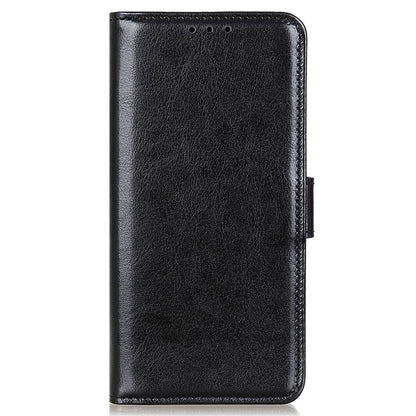 For iPhone 14 Plus 6.7 inch Crazy Horse Texture Phone Case Shockproof Stand Cover PU Leather Wallet Ant-drop Magnetic Protective Shell