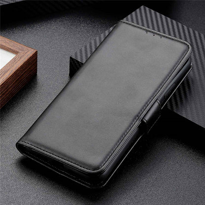 For iPhone 14 6.1 inch Textured Leather Flip Folio Wallet Case Dual Magnetic Clasps Protect Folding Stand Cover