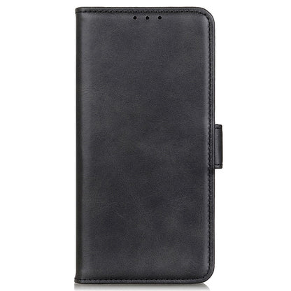 For iPhone 14 6.1 inch Textured Leather Flip Folio Wallet Case Dual Magnetic Clasps Protect Folding Stand Cover