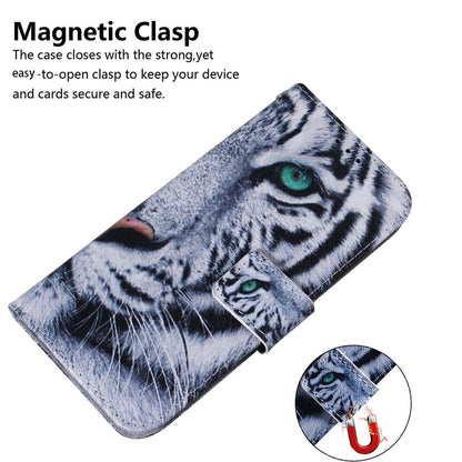 PU Leather Pattern Printing Case for iPhone 14 Pro Max 6.7 inch, Foldable Stand Wallet Full Protection Phone Cover